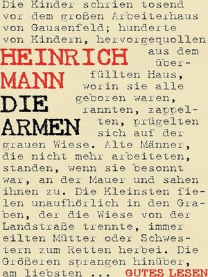 cover image of Die Armen